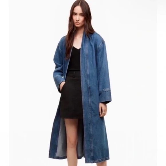 Wilfred Free Denim Duster COLPA Jacket Blue Medium Large - Picture 1 of 9